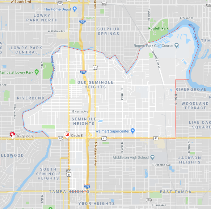 Seminole Heights Computer Repair near me tampa map