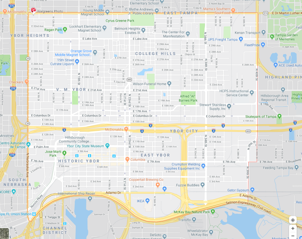 Ybor Computer Repair near me tampa map